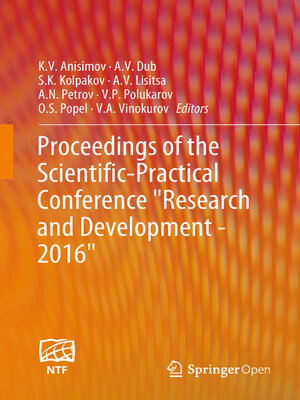 cover image of Proceedings of the Scientific-Practical Conference "Research and Development--2016"